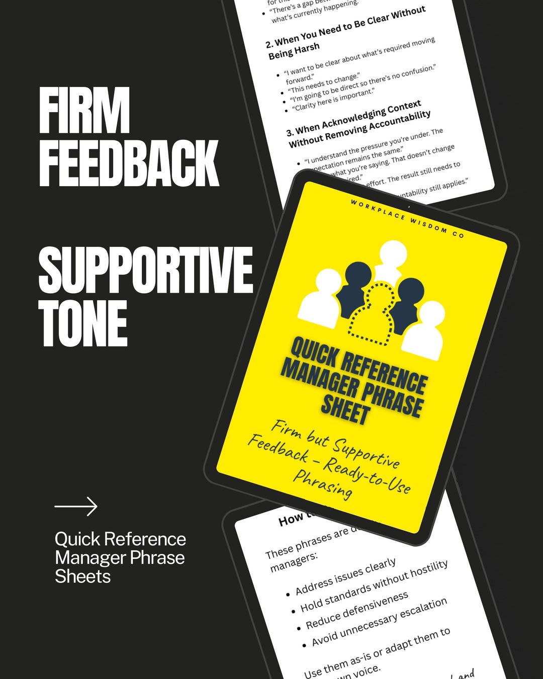 Firm but Supportive Feedback Phrases for Managers | Leadership ...