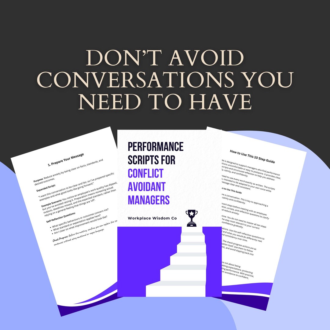 Confrontation Script Performance Scripts for Conflict Avoidant Managers | Difficult ...