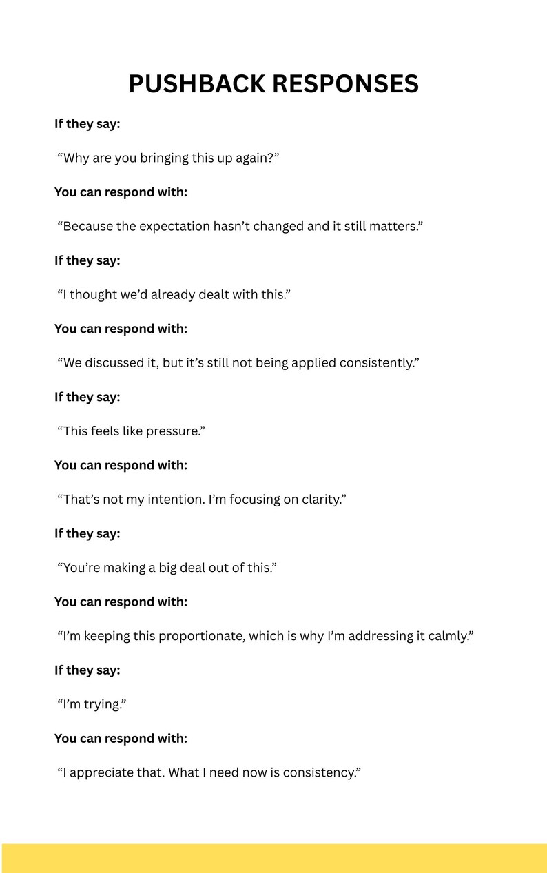 Repeat Yourself Without Escalating | Manager Conversation Scripts | Difficult Conversations Guide | Leadership Communication PDF image 4