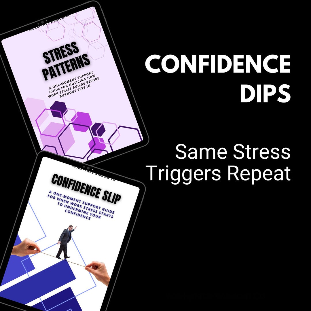 Confidence Slip + Stress Patterns Bundle | Workplace Stress Support ...
