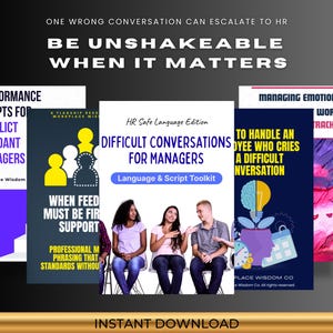 Verktygslåda för chefsledarskap och kommunikation | Ramverk för svåra samtal + HR-säkra manus | Paket med professionell utveckling