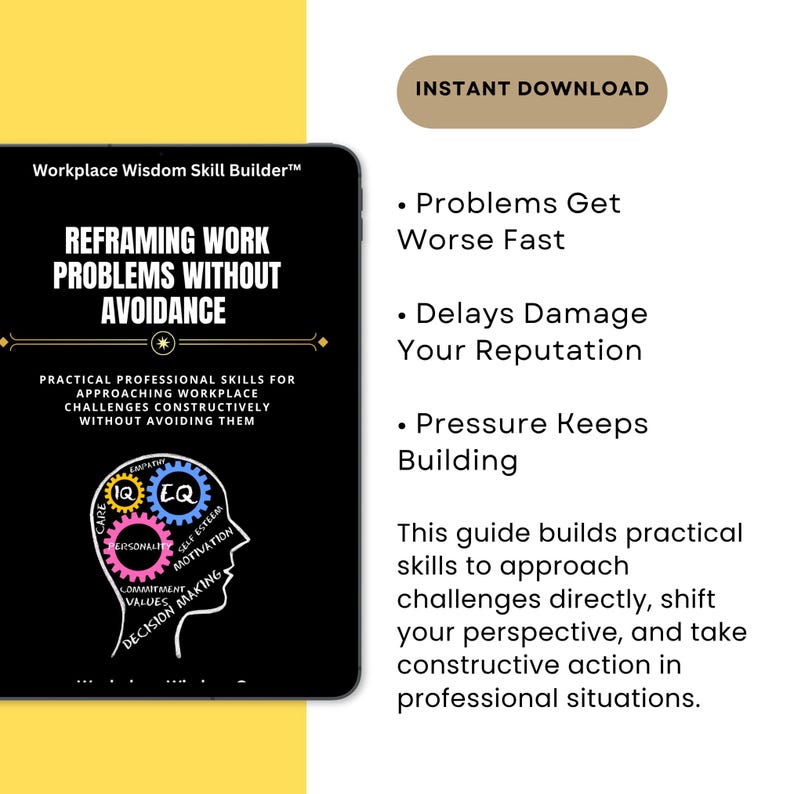 Reframing Work Problems Without Avoidance Skill Builder, Stop Avoiding Difficult Tasks, Improve Problem Solving at Work image 2