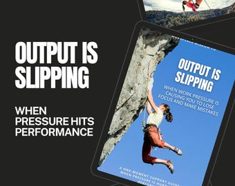 Output Is Slipping | Losing Focus at Work Under Pressure | Making Mistakes at Work Stress Guide | Performance Anxiety & Burnout Prevention