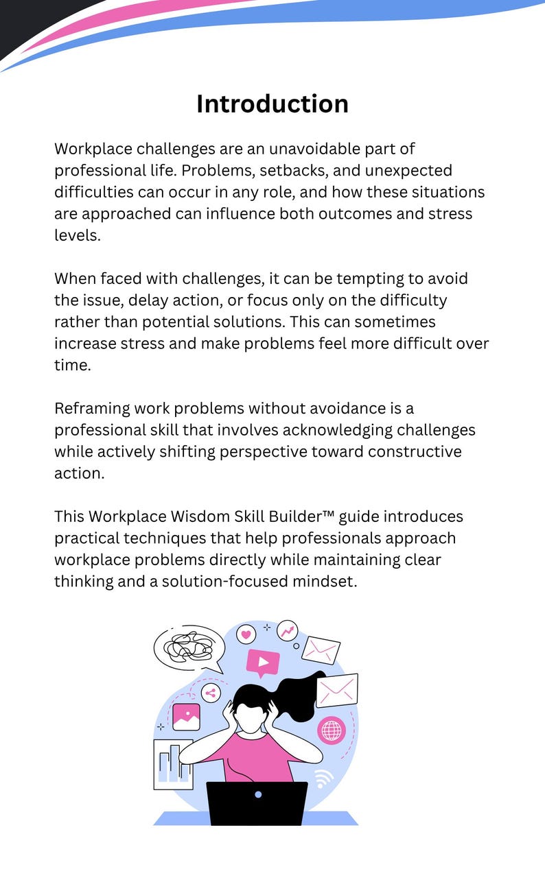 Reframing Work Problems Without Avoidance Skill Builder, Stop Avoiding Difficult Tasks, Improve Problem Solving at Work image 4