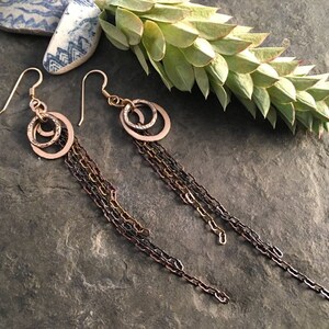 Amrita Earrings ~ Med ~ with Brass Fringe