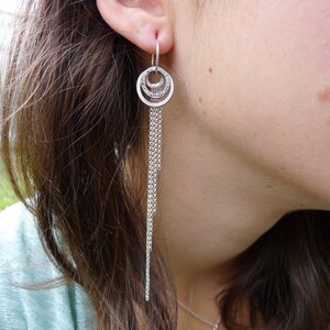 Amrita Earrings ~ Med ~ with Sterling Silver Fringe