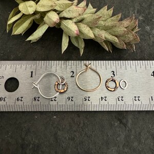 Men’s Hoop Earring ~ Silver Ear Hoop ~ Mixed Metal Mens Earring