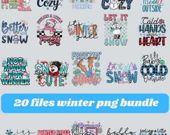 Winter Snowman PNG Bundle, Cozy Season Designs (Digital Download)