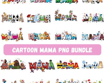 Paquete PNG de la película "Mamá de dibujos animados", clipart del Día de la Madre (archivo digital)