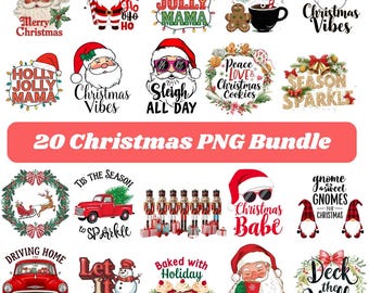 Christmas PNG Bundle, Western Santa, Sublimation Designs (Digital Download)