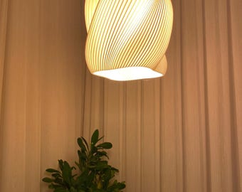 Modern Spiral Pendant Light – Warm Ambient Hanging Lamp, Minimal Home Decor Ceiling Light (e27)