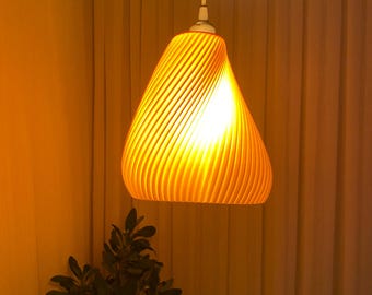 Modern Cone Pendant Light – Sculptural Hanging Lamp, Warm Ambient Ceiling Light (e27)