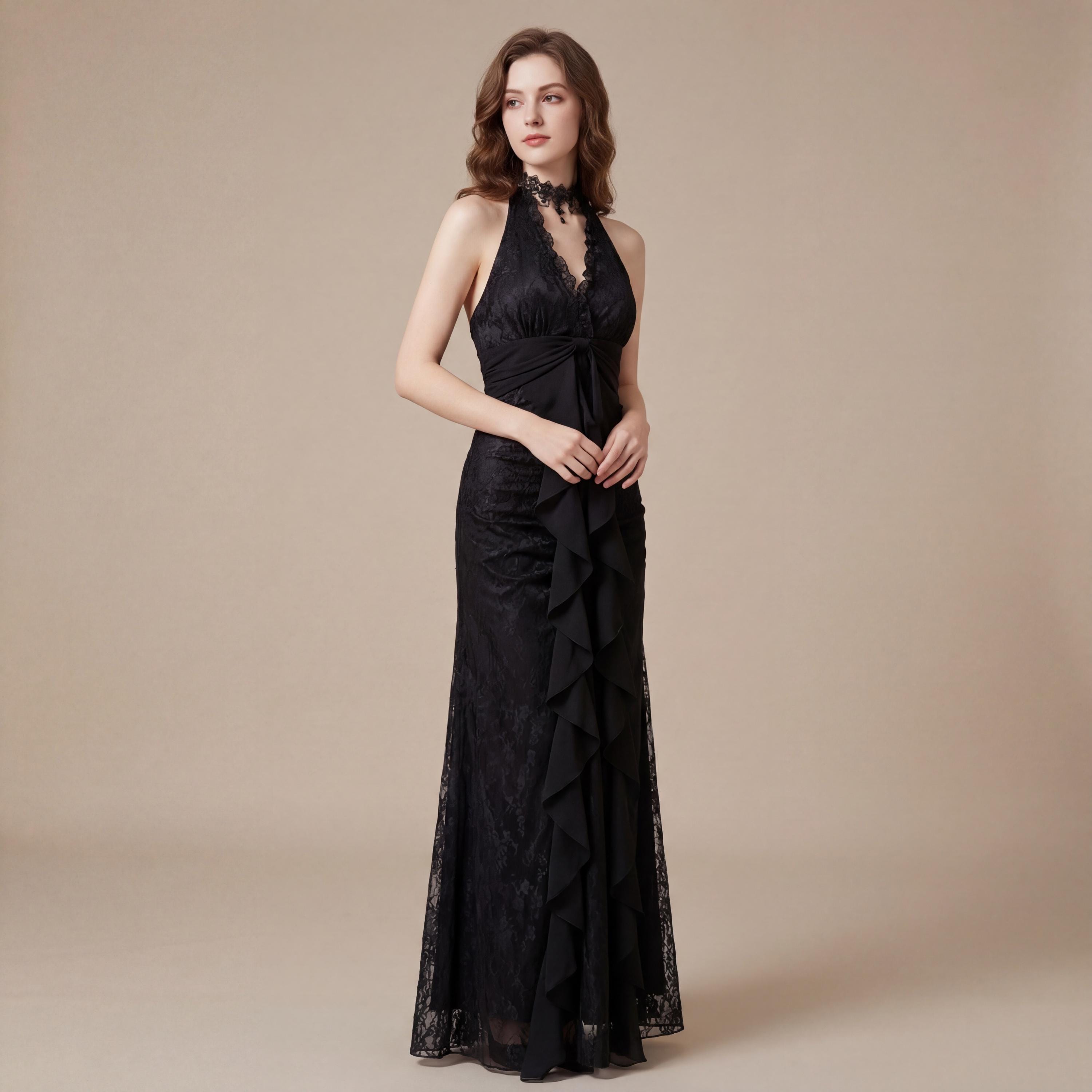 Y2k Black Lace Dress - Etsy