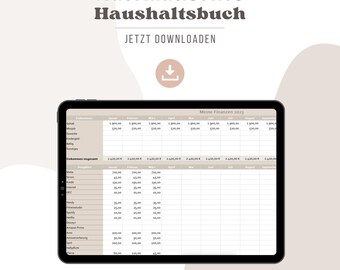 Digitaler Budget Planer Haushaltsbuch (Deutsch)