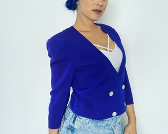 Vintage 80s Cropped Jacket Blazer