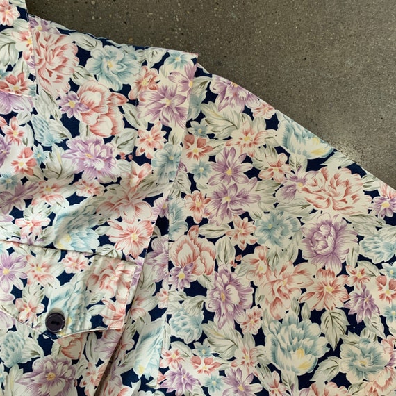 Floral Sundress Shirt Dress Button Up Tea Dress - image 8