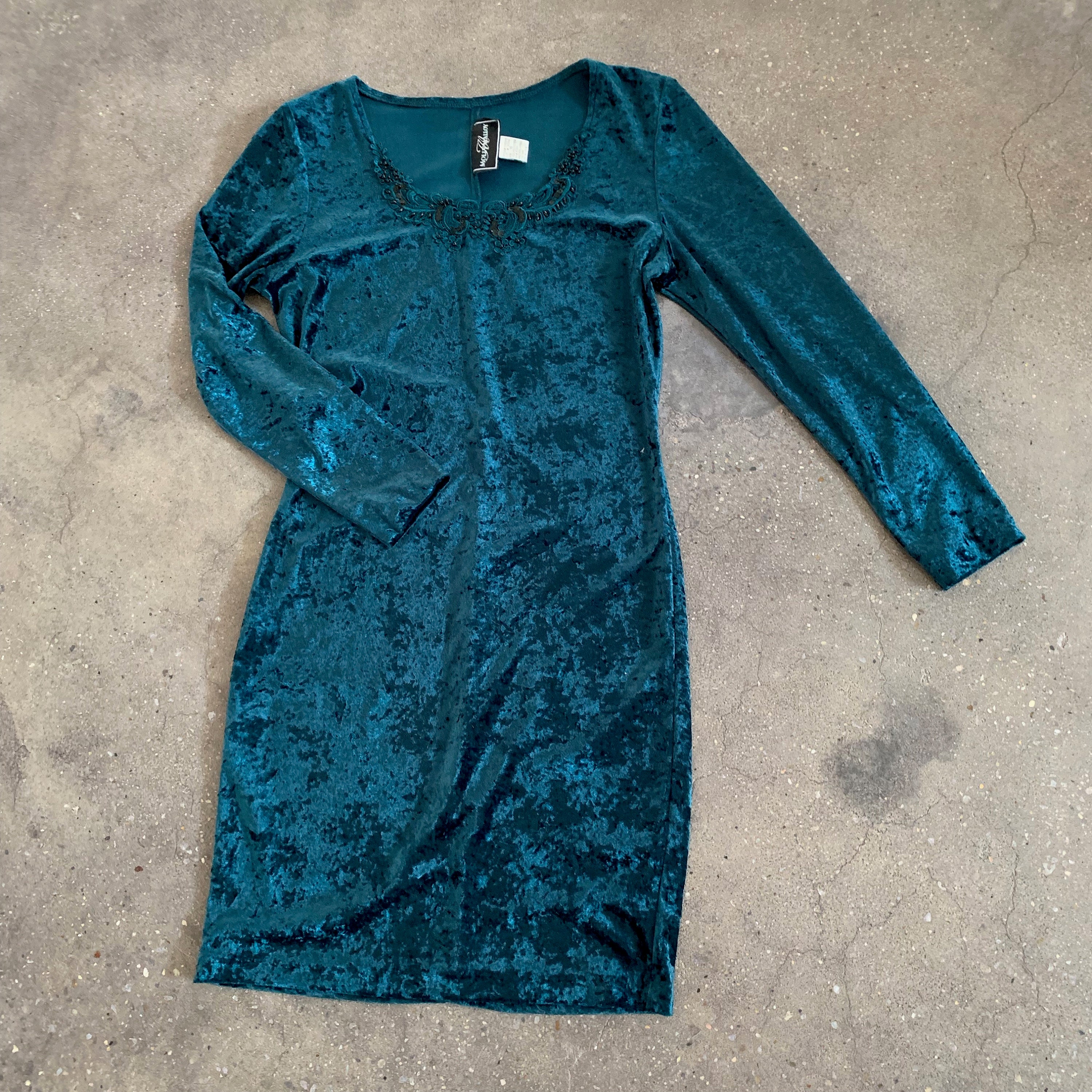 jade green velvet dress Jade Velvet Girls Long Dress main image 0