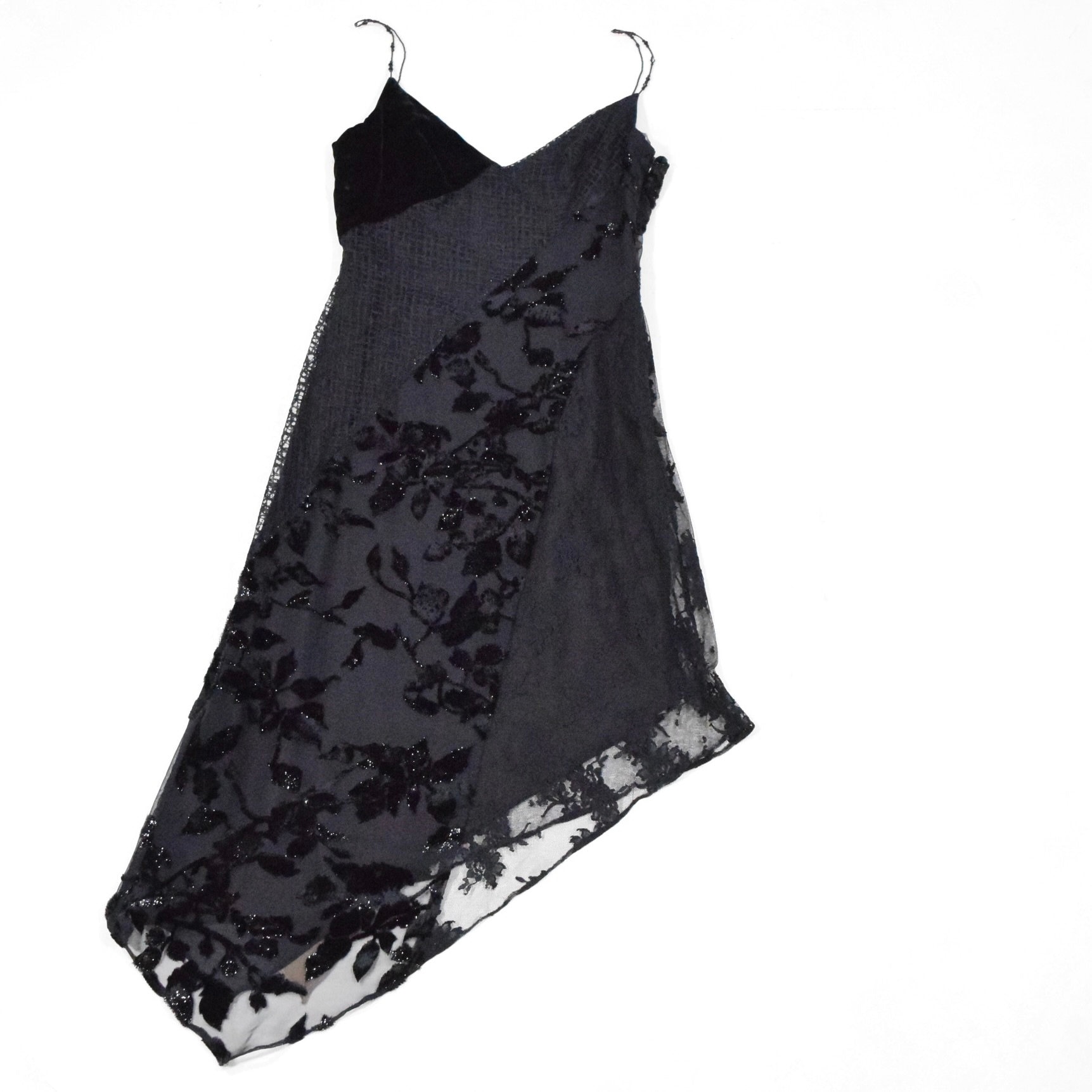 chiffon cowl neck dress Sheer Chiffon Cowl Neck Satin Panel Gown