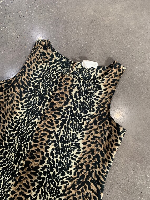 Vintage 90s Leopard Print Mini Dress - image 3