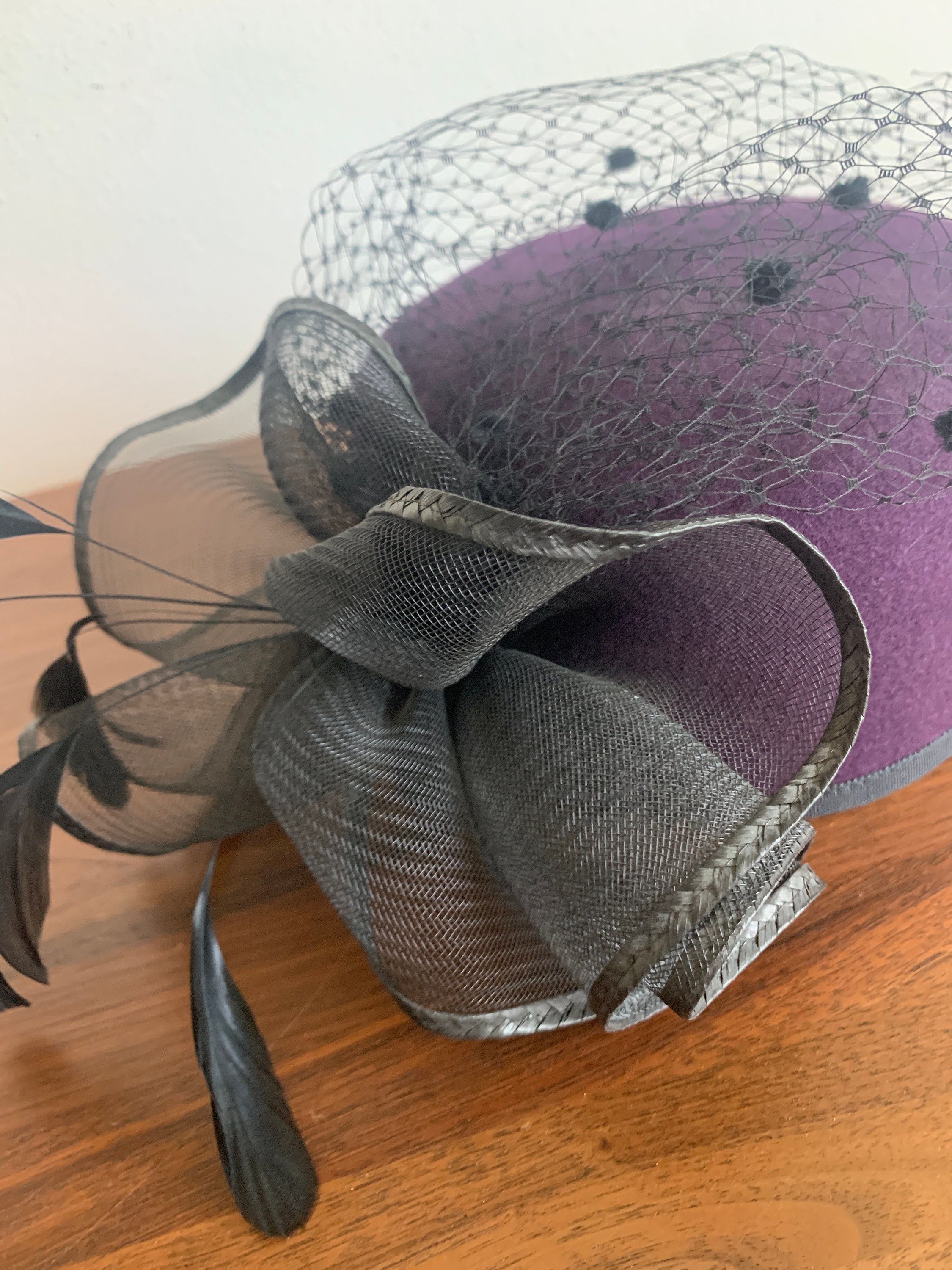 vintage 50\'s 60\'s 100%  purple felt pillbox hat with 3 stars Stylish Pillbox Hats for Men: Discover Your Look | TikTok main image 4