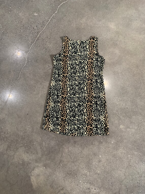 Vintage 90s Leopard Print Mini Dress - image 4