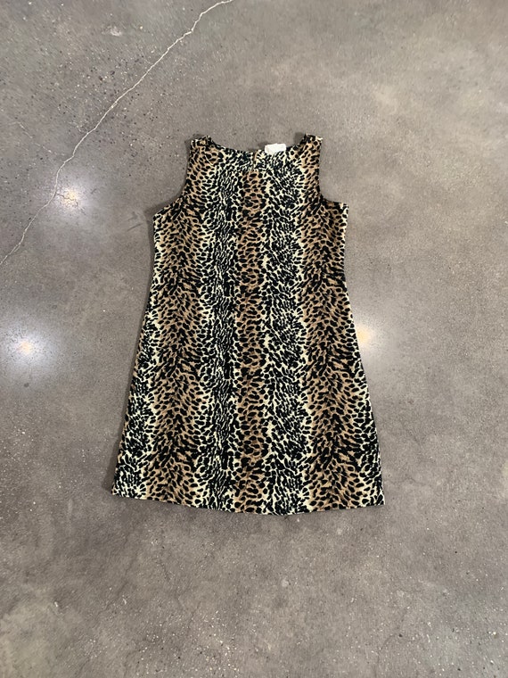 Vintage 90s Leopard Print Mini Dress - image 7