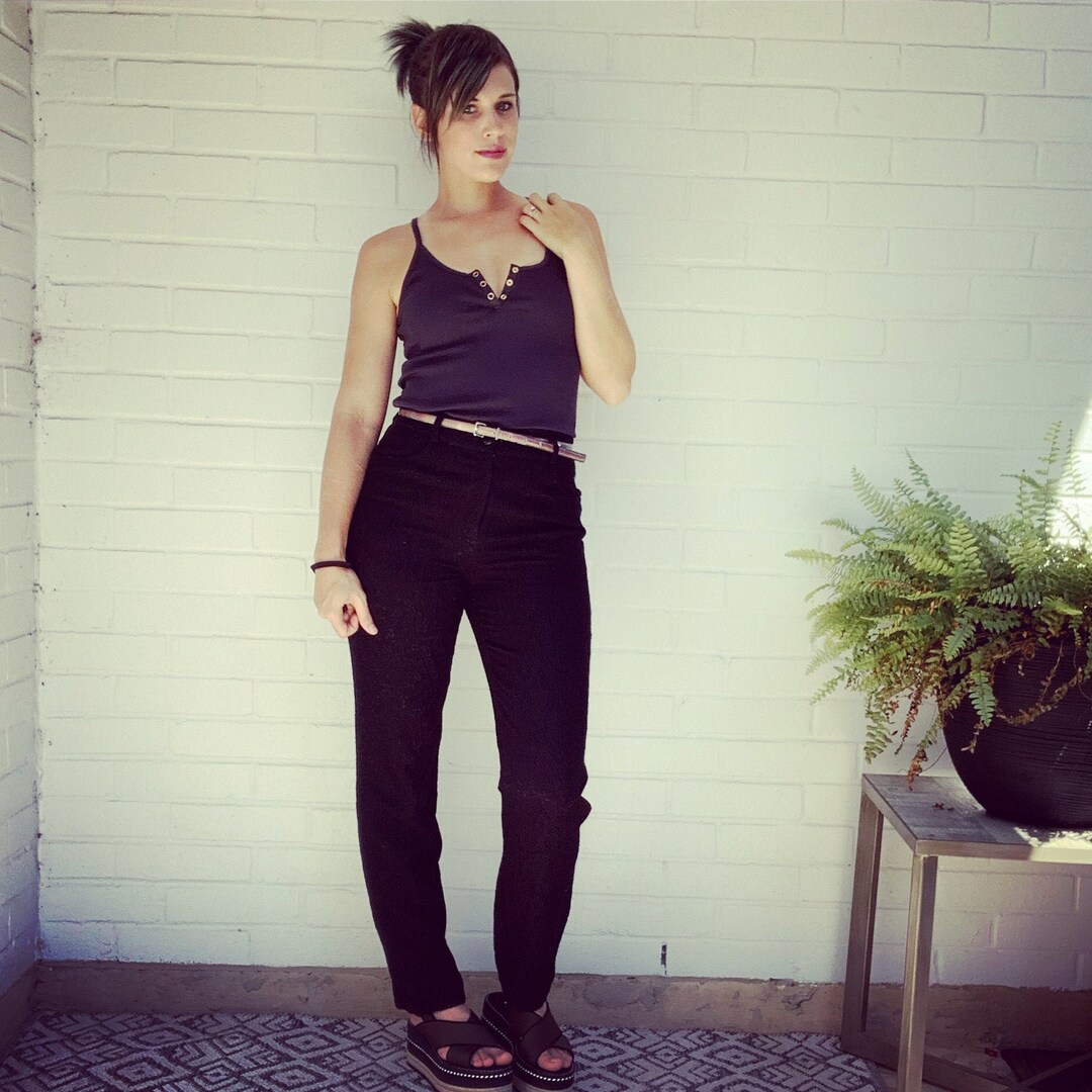 Goth Pants / High Waisted Pants / Black Mom Jeans / Black - Etsy