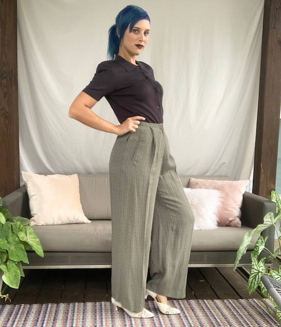 Pleated Pants High Waisted Pants Wide Leg Pants - image 2