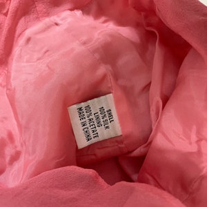 Vintage Y2k Pink Silk Chiffon Ruffle Bustier Blouse image 4