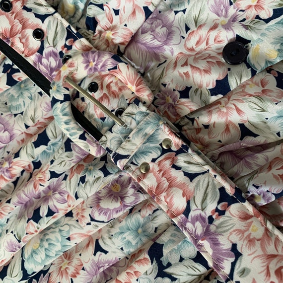 Floral Sundress Shirt Dress Button Up Tea Dress - image 5