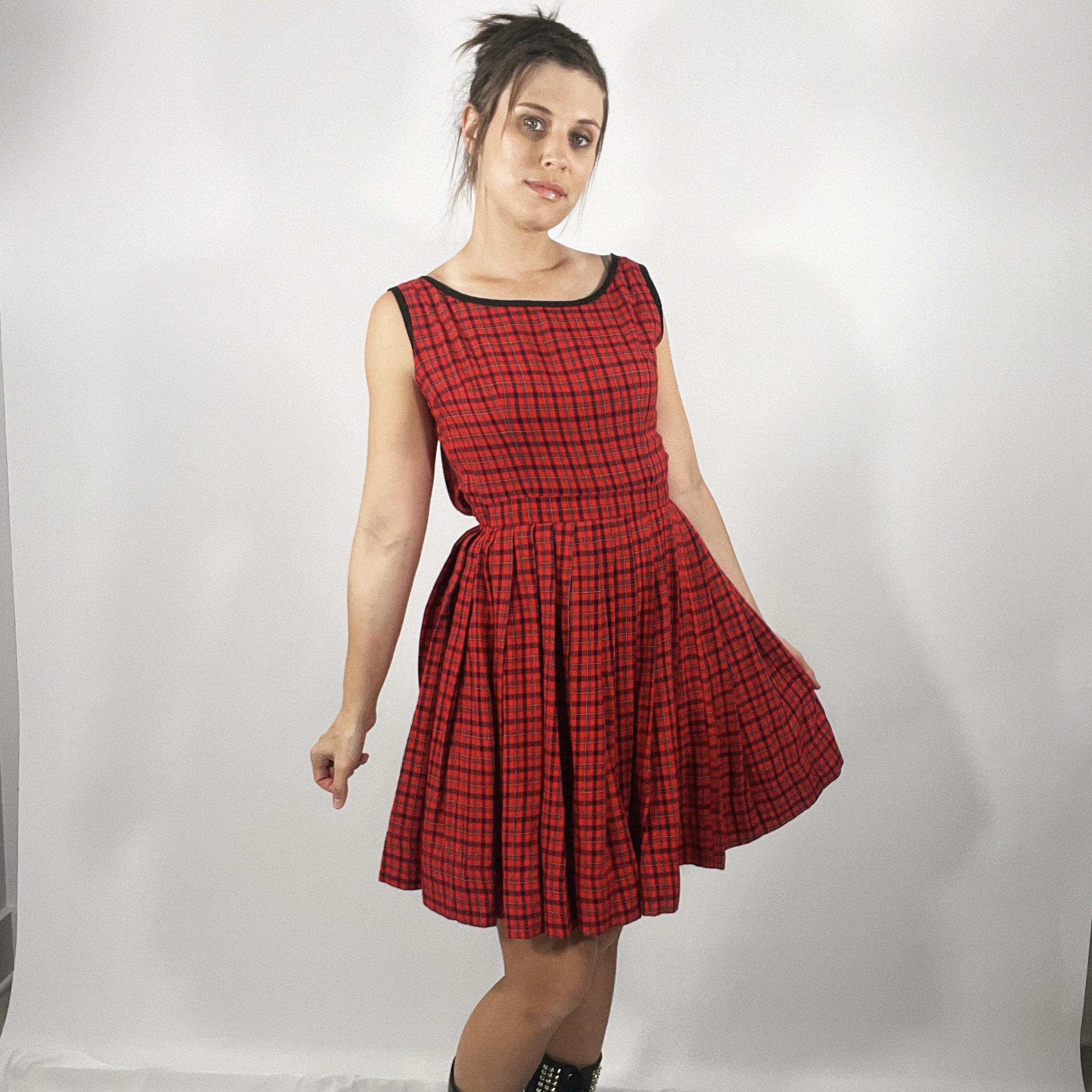 Fit and flare slip dress hot sale