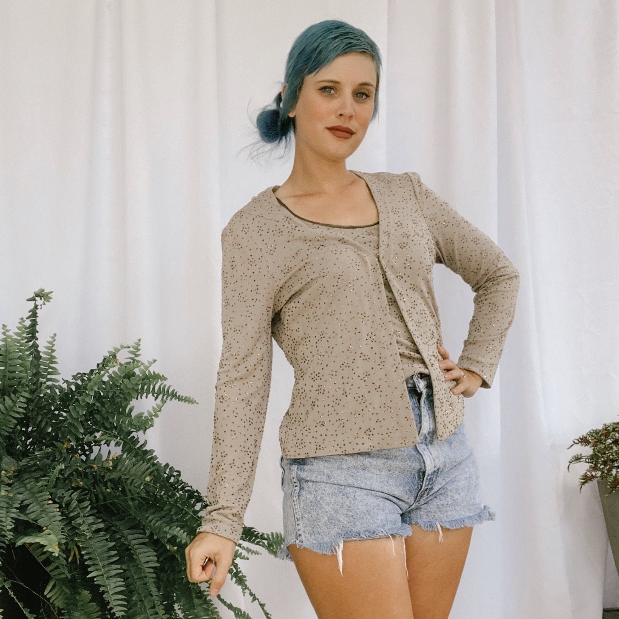Vintage 90s Y2K Twinset Cardigan + Tank Blouse Set - Etsy