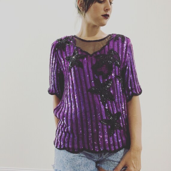 bright sequin top