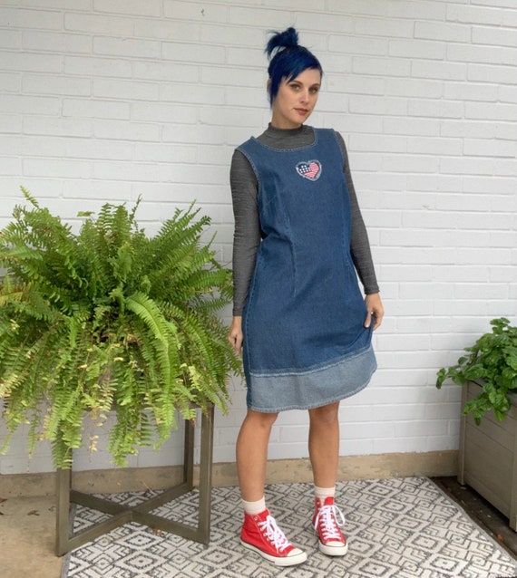 Ameri　ADORABLE BACK RIBBON DENIM DRESS Ameri ADORABLE BACK RIBBON DENIM DRESS（Obsessed with this