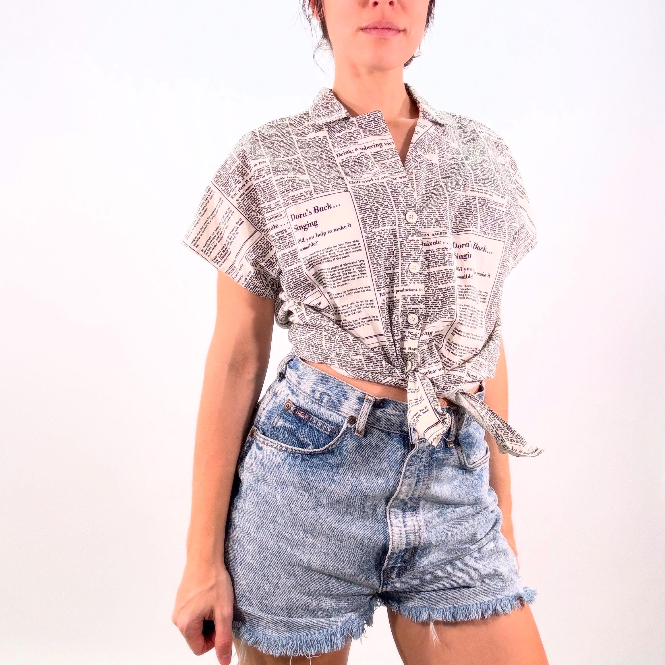 Newspaper Crop Top - Etsy Newspaper Crop Top - Etsy