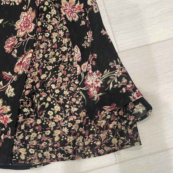 Vintage 90s Chiffon High Waisted Grunge Floral Sk… - image 6