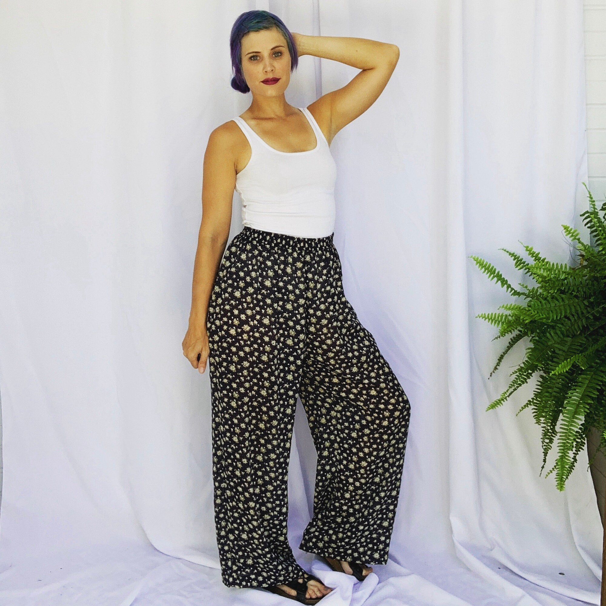 パンツ 80s dead stock flower pattern pants s-l1200.jpg