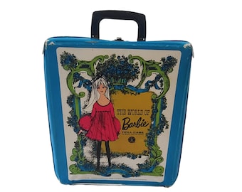 Vintage Mattel The World of Barbie Case, 1968, Doll Wardrobe Carrier, Doll Storage
