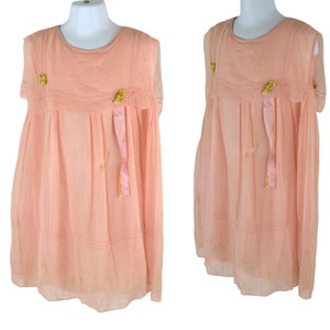 Vintage Rare Pink Muslin Sleeveless Girls Dress, Toddler Girl Dress, Needs TLC, Wounded Bird