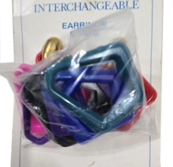 1990s NOS Multicolored Interchangeable Earrings, … - image 3