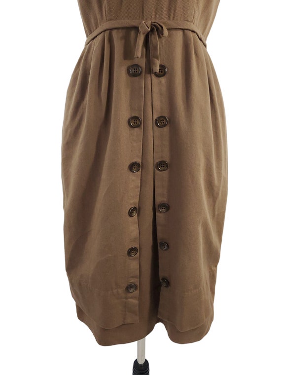 1960s Brown Sleeveless Sheath Dress by Alison Ayr… - image 7