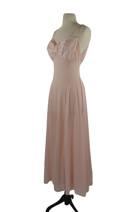 1950s Peach Sheer Biased Cut Negligee Lingerie by… - image 3