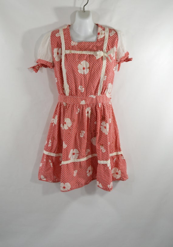 1950s/1960s Girls Red and White Gingham Matching … - image 2