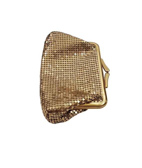 1950s Whiting and Davis Gold Mesh Coin Purse - image 3