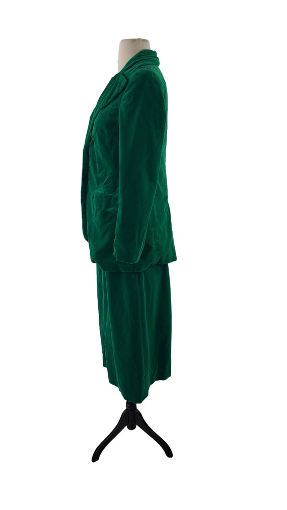 1970s Emerald Green Blazer and Skirt Suit Set by Gord… Gem