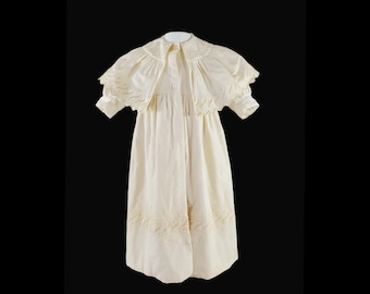 Antique Victorian Edwardian Baby Coat with Shawl Cape Collar, Collectible Childrens Clothing