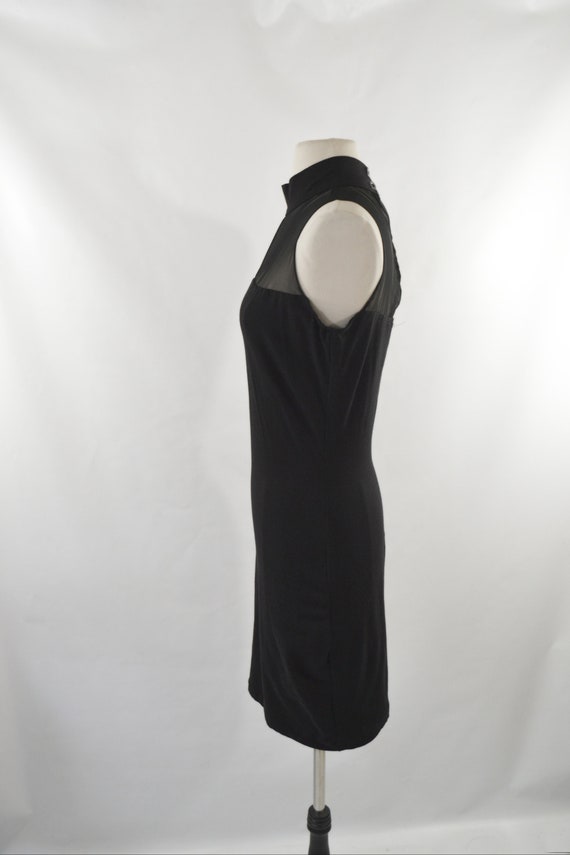 1990s Slinky Black Little Mini Dress by Arpeja, S… - image 6