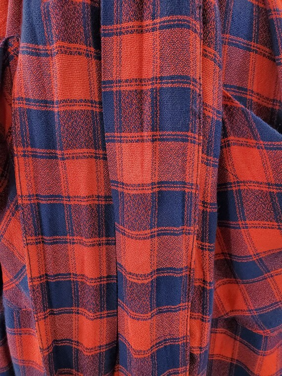 1950s/1960s Red and Blue Plaid Unisex Robe - image 9