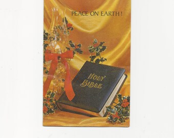 Vintage Unused Christmas Greeting Card 'Peace on Earth!', Holiday Card