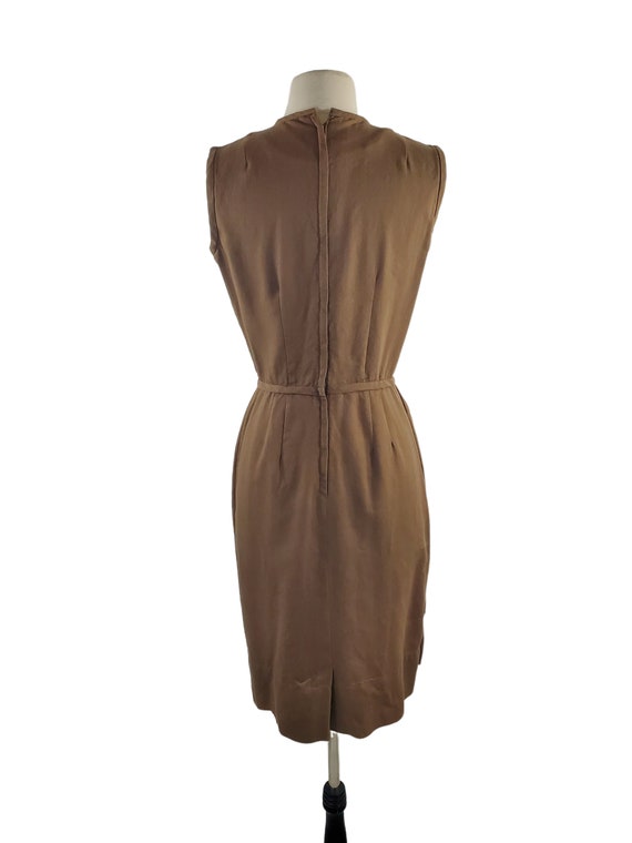 1960s Brown Sleeveless Sheath Dress by Alison Ayr… - image 5